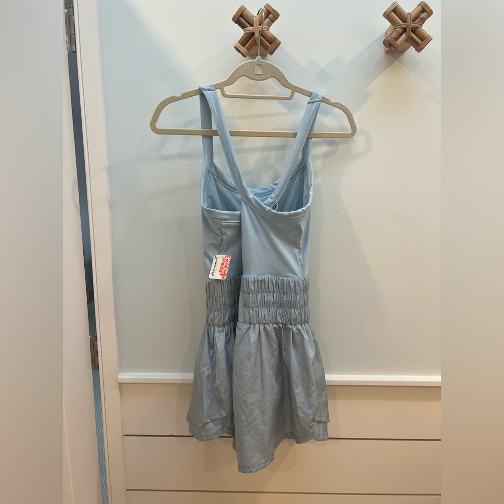 FP Movement by Free People Women's Way Home Skort Romper, Blue Pearl, L - Picture 7 of 7